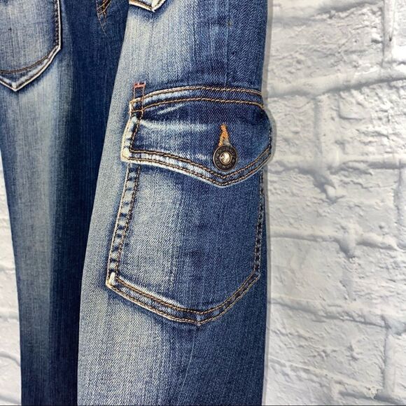 Jeanstar washed denim capris women size 10 - Picture 3 of 12